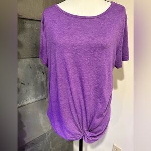 Shibever purple knotted Tee Shirt
